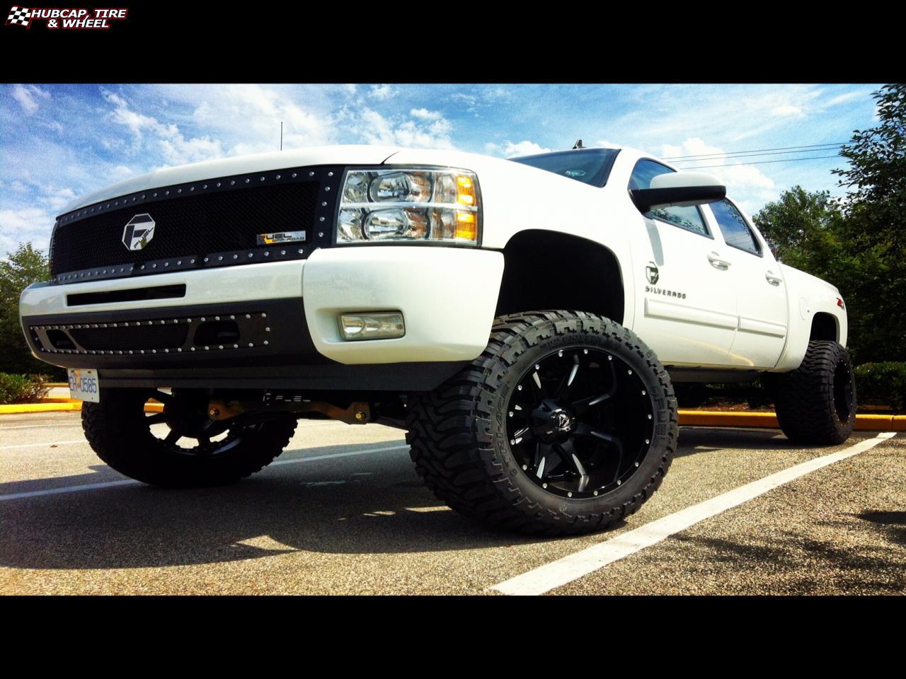 vehicle gallery/chevrolet silverado 1500 fuel nutz d251 22X12  Matte Black & Milled wheels and rims